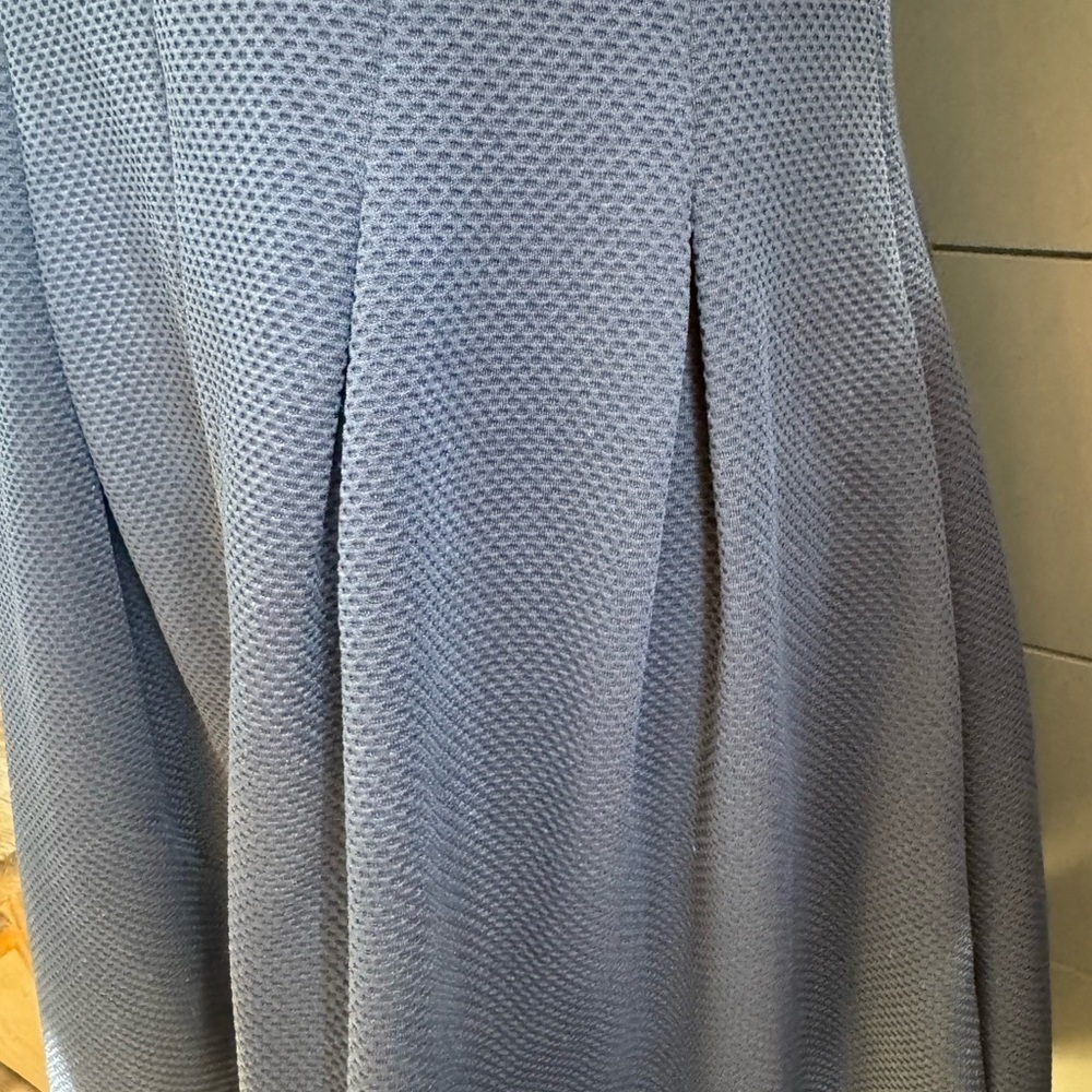 Taylor Navy Blue Midi Sleeveless Dress Size 8 Normcore Classic Office Summer - Picture 3 of 11